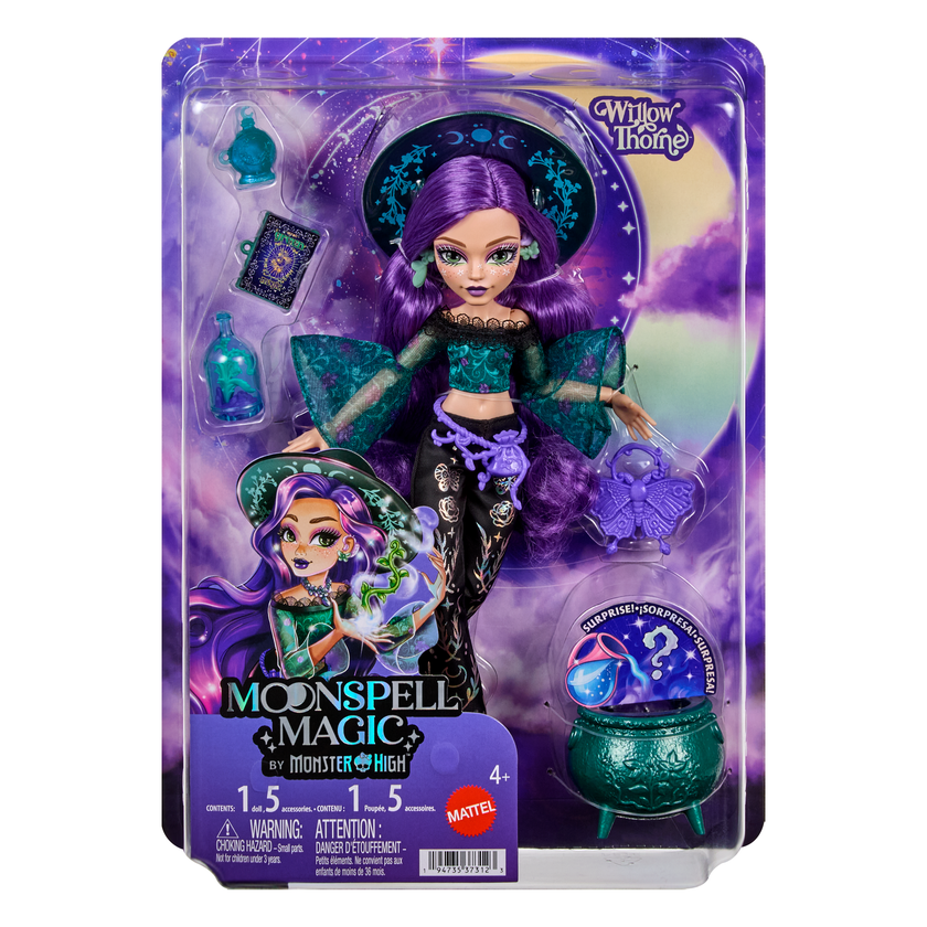 Monster High Willow Thorne Naturhäxa-docka med tillbehör