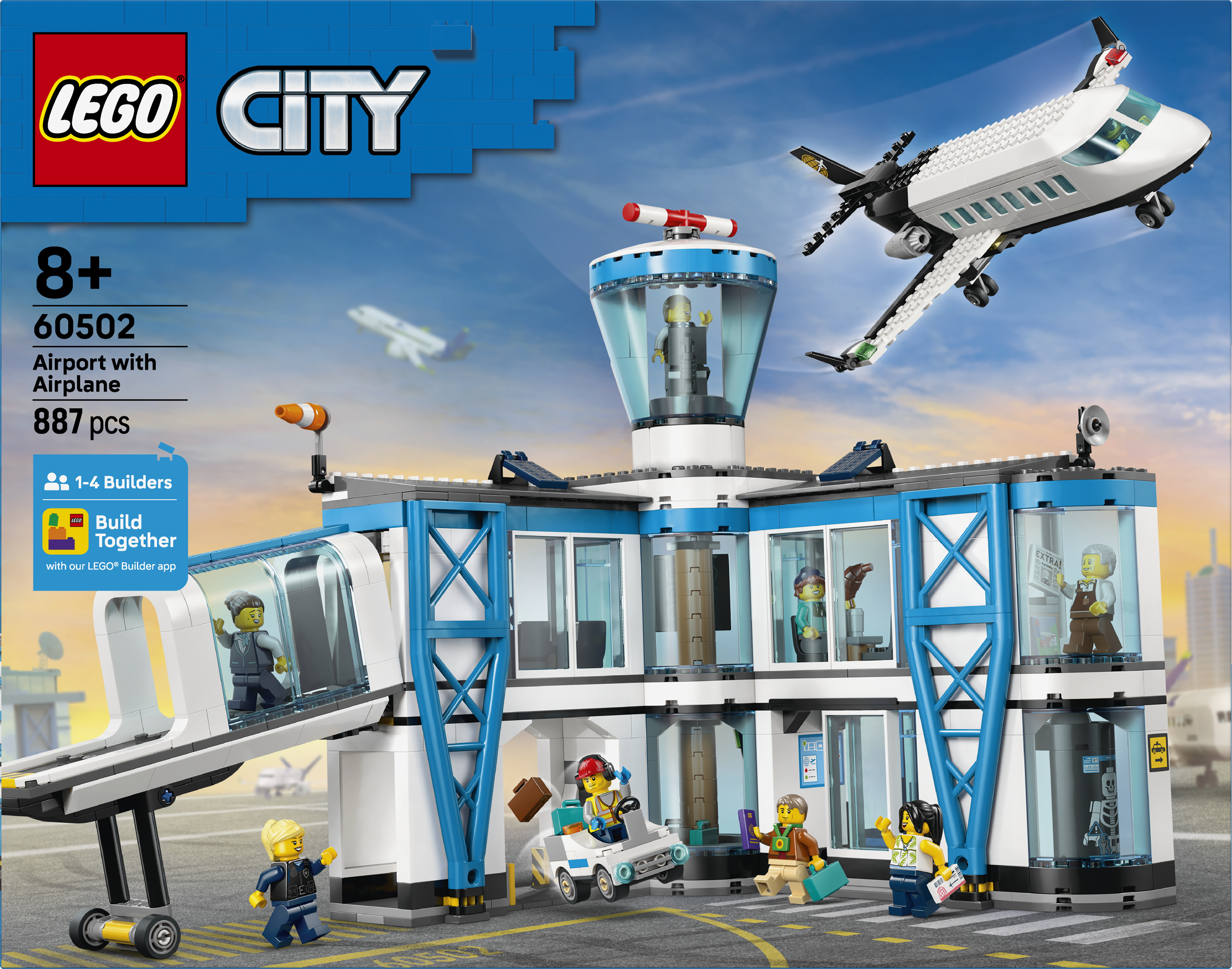 LEGO® City Flygplats med flygplan – Lekset med flygplatsmodell – 60502