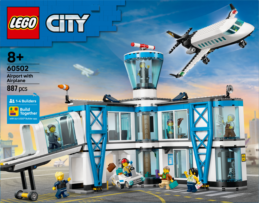LEGO® City Flygplats med flygplan – Lekset med flygplatsmodell – 60502