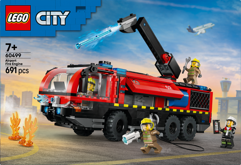 LEGO® City Flygplatsbrandbil – Byggset med leksaksbrandbil 60499
