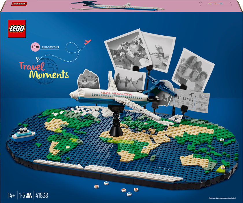 Reseminnen LEGO® Reseminnen Bygg- och lekset med världskarta 41838