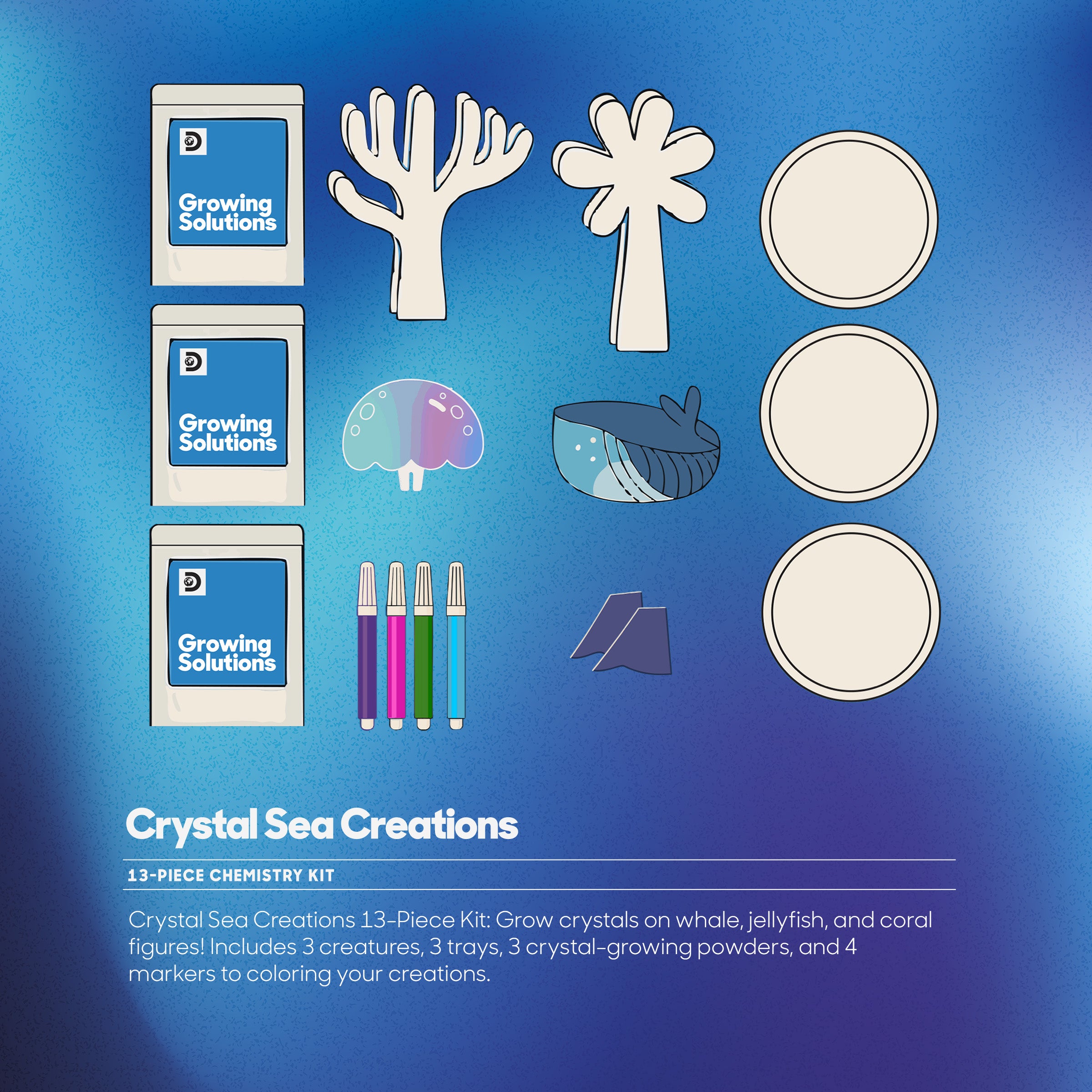 Discovery - Crystal Grow Kit Sea Creations 3 Creatures