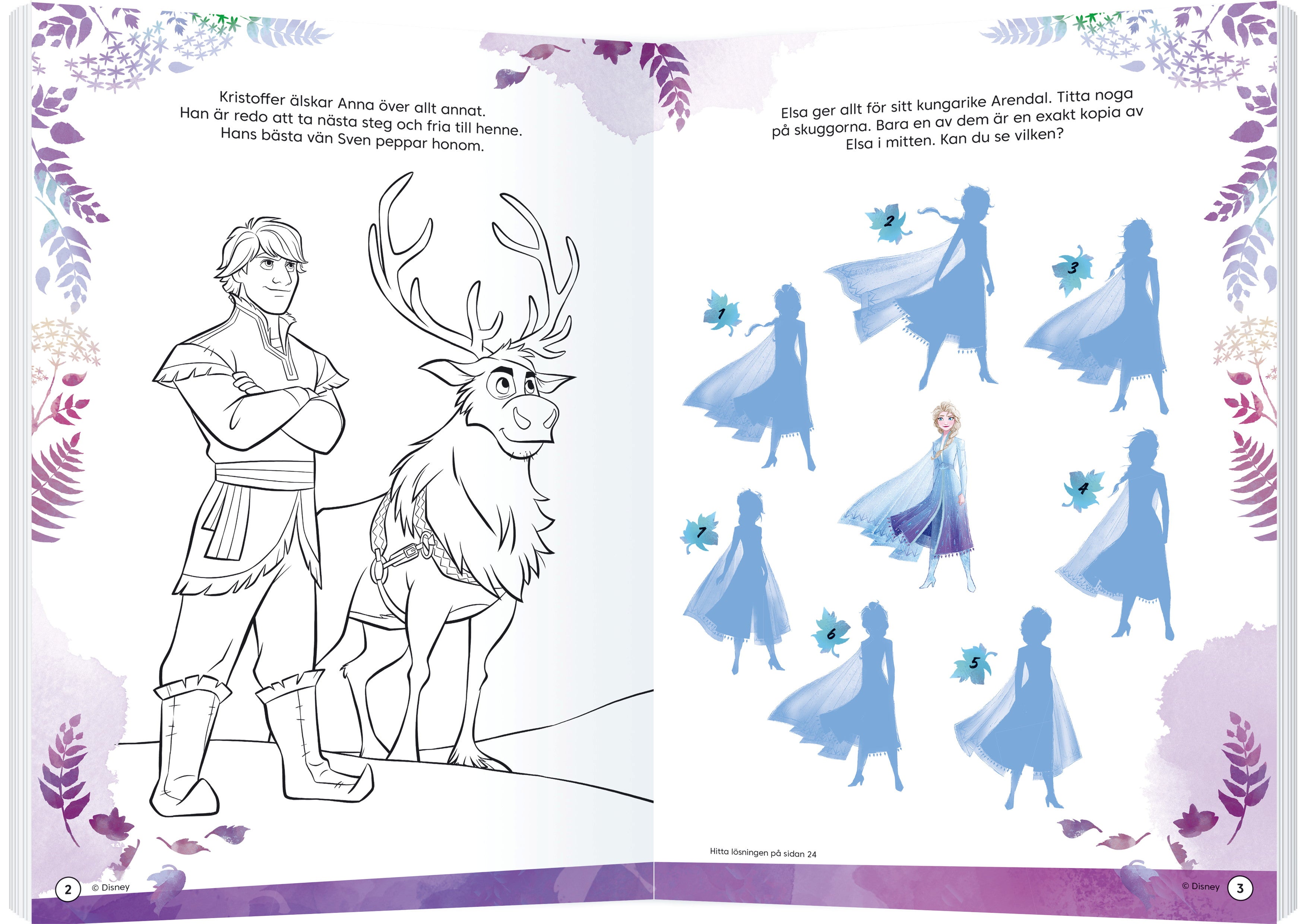 Målarbok Disney Frost med klistermärken