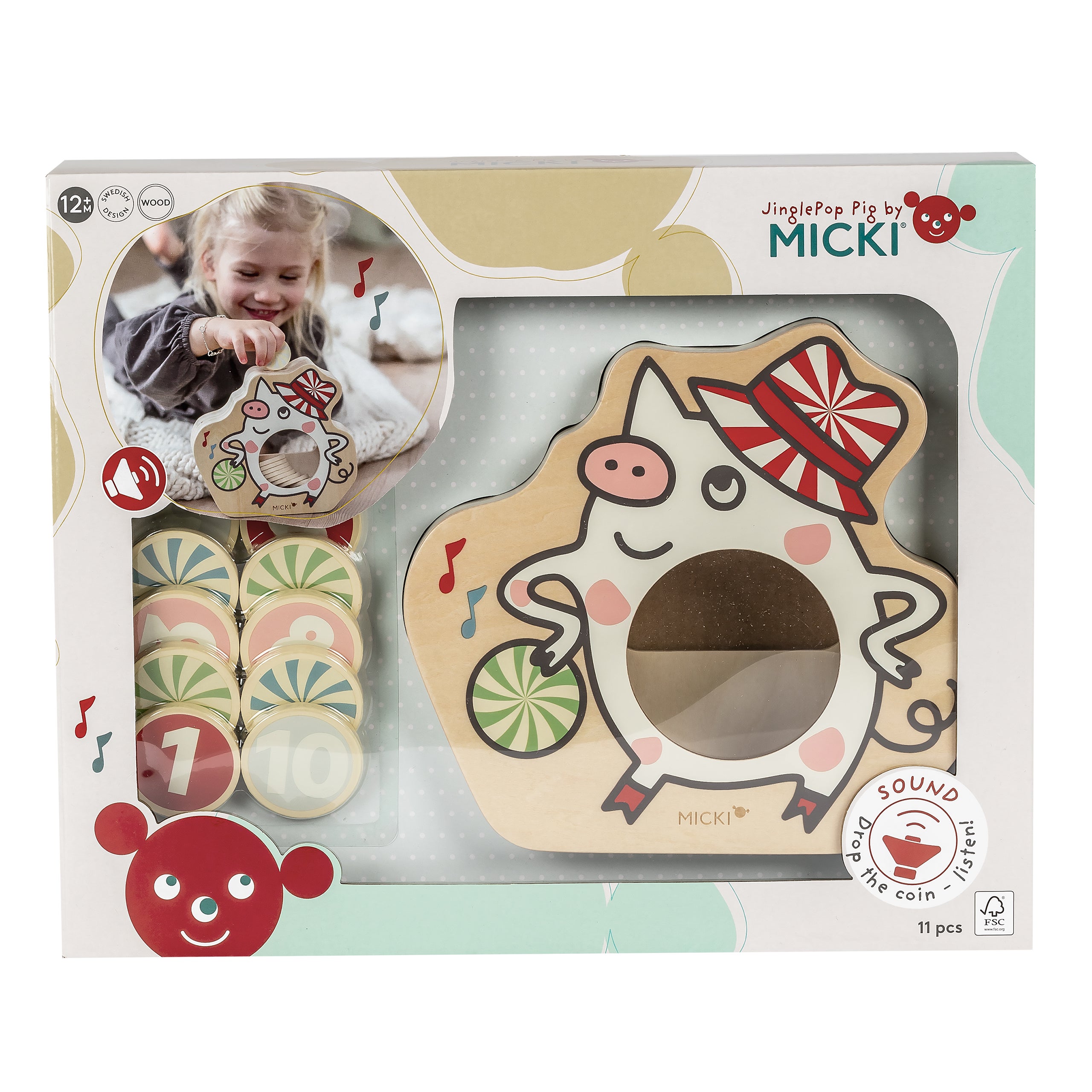 Micki Jinglepop Pig aktivitetsleksak