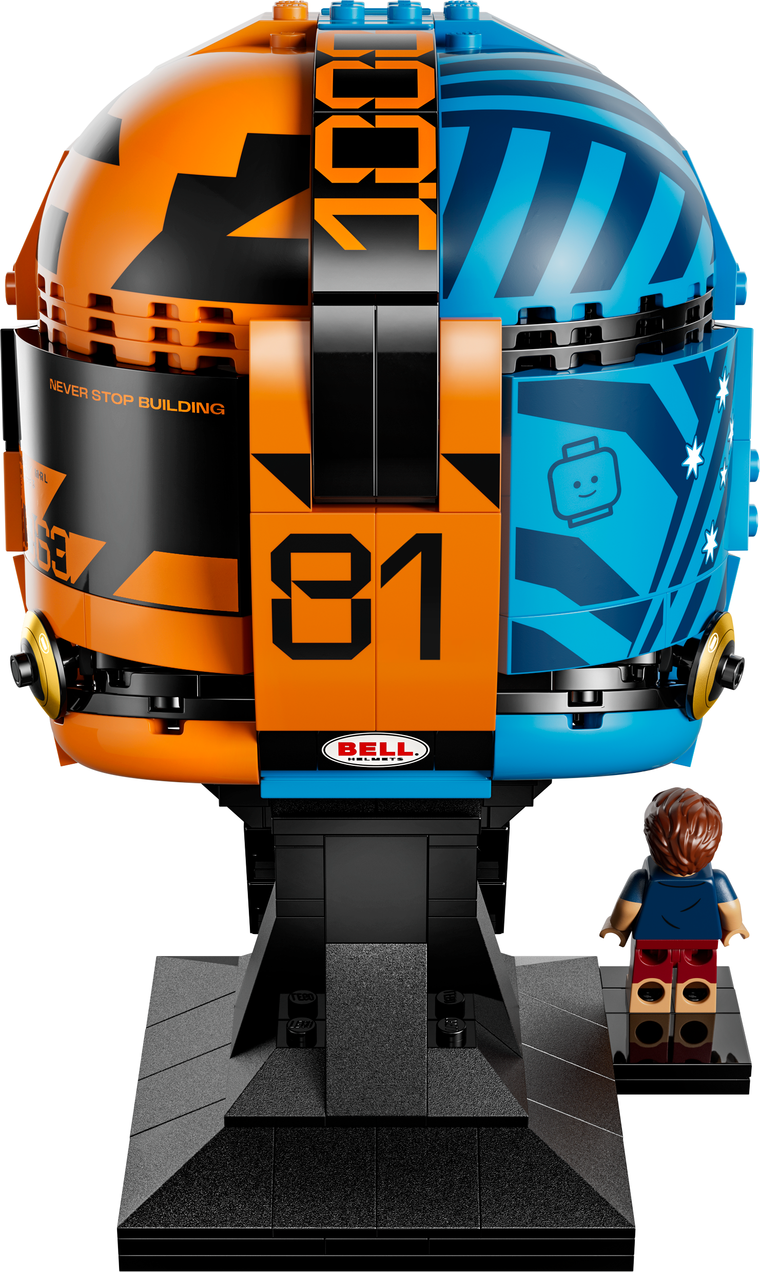 LEGO® Editions McLaren Mastercard F1® Team Oscar Piastri hjälm – F1® prydnad – Uppvisningsset – 43017
