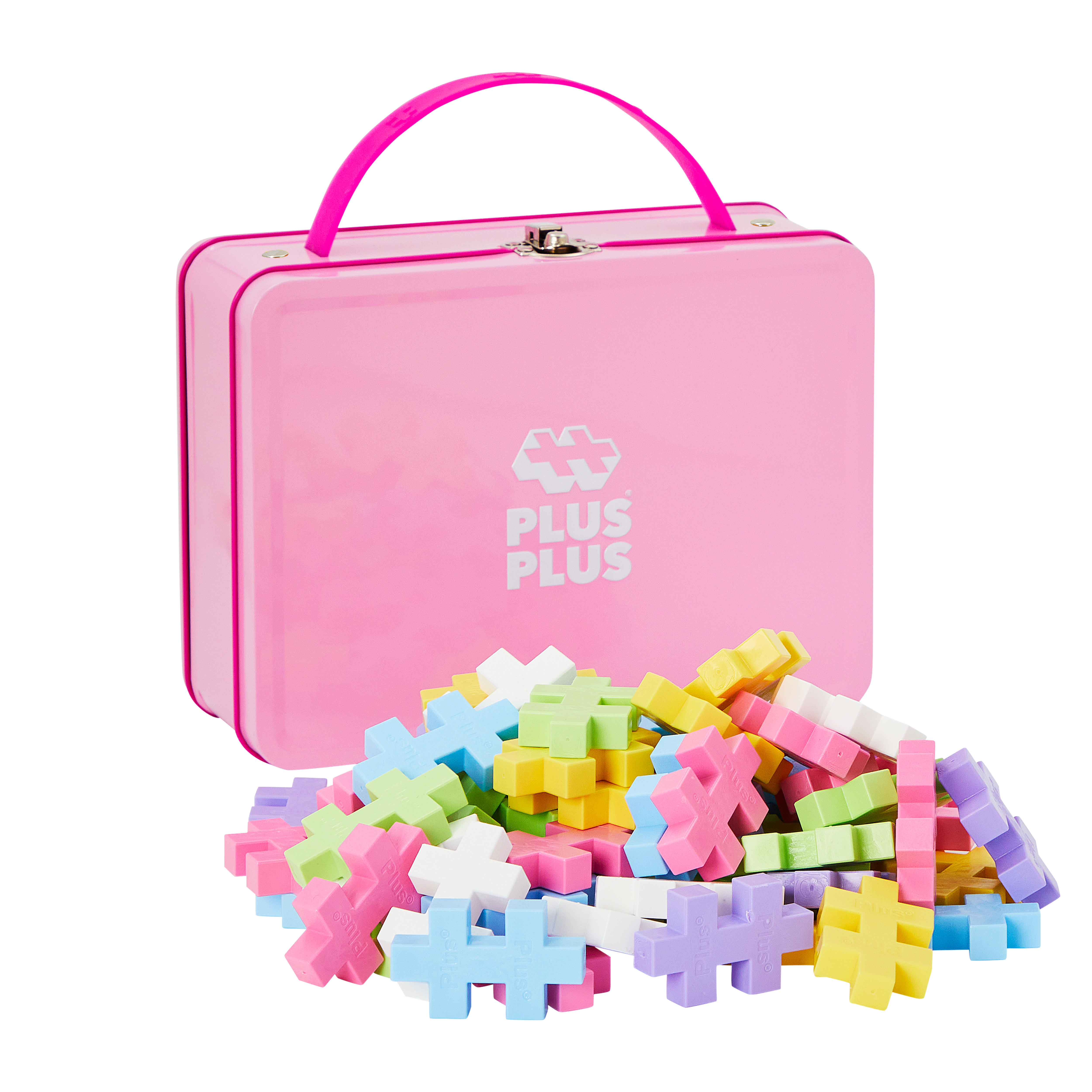 Plus-Plus BIG 3D Byggsats 70-bitar i metallväska (Pastell)