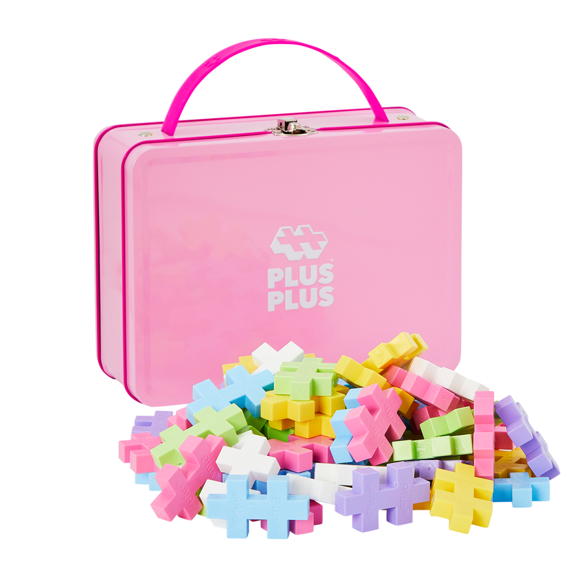 Plus-Plus BIG 3D Byggsats 70-bitar i metallväska (Pastell)
