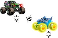 Monster Jam 1:43 Glowing Light 2 Pack
