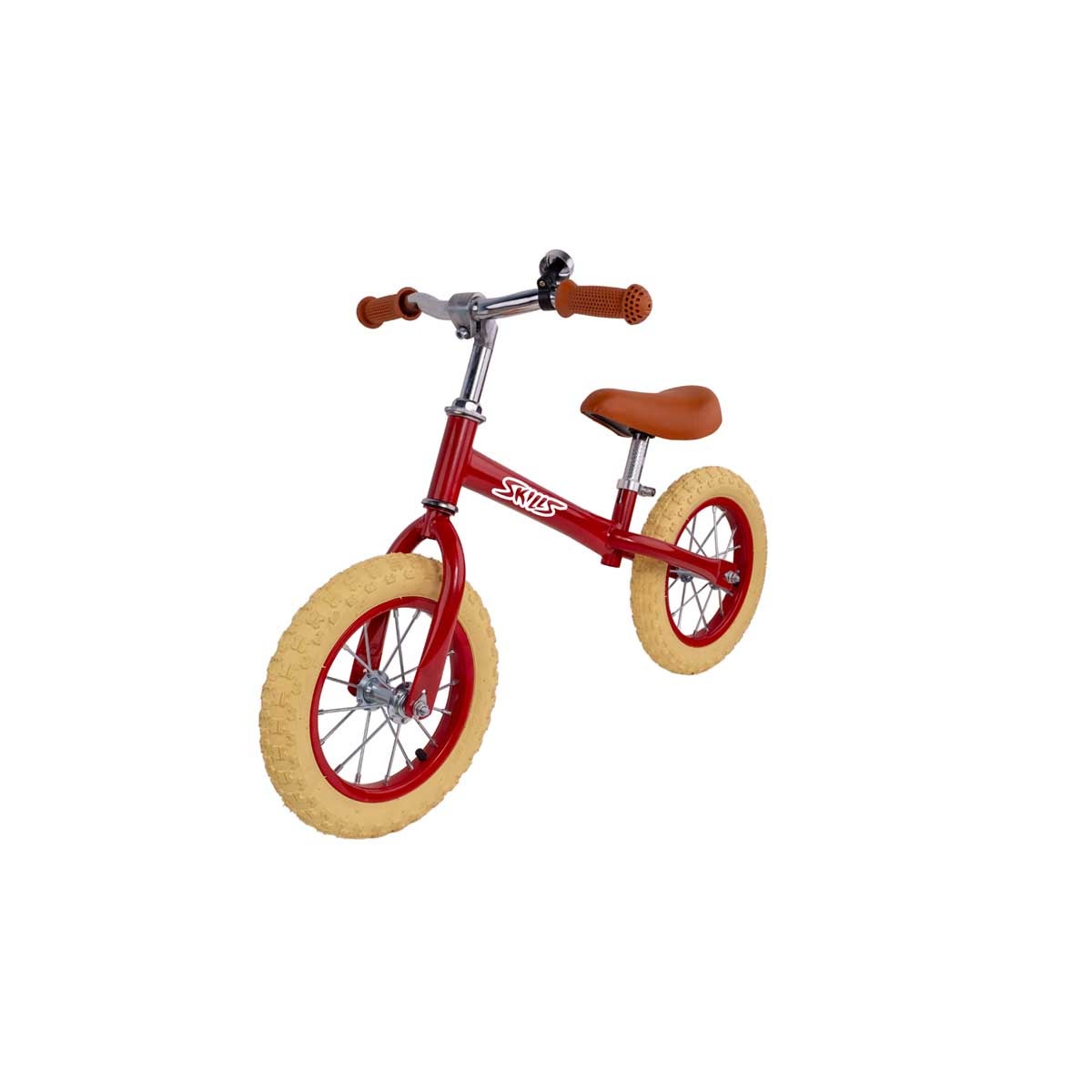 Skills, Balanscykel 12" Röd med Gummihjul