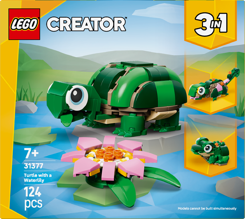 LEGO® Creator 3-i-1 Sköldpadda med näckros 31377