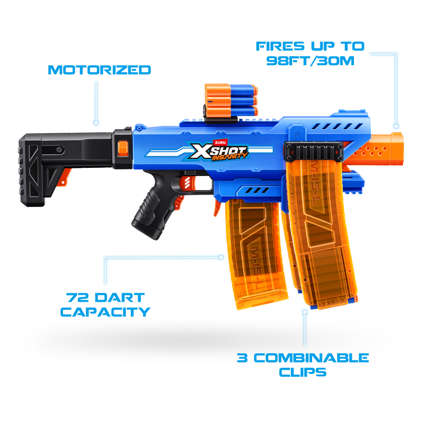 XSHOT Insanity Motorised Clip Blaster