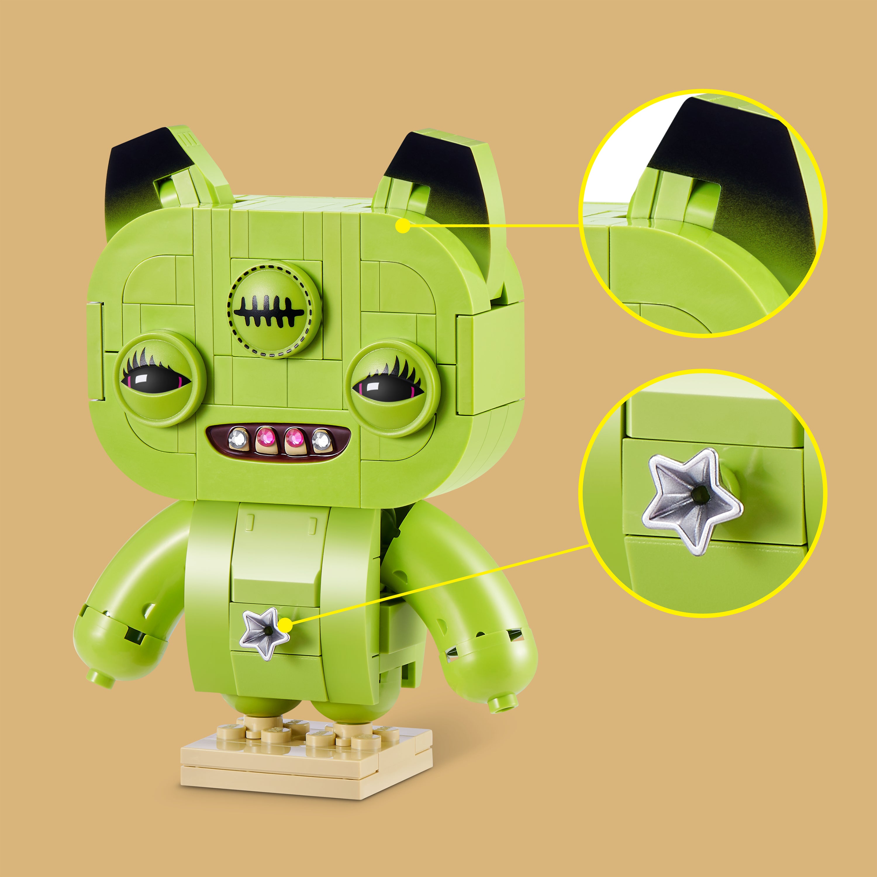 MAX Fuggler Baddies Annoyed Alien Neon Green