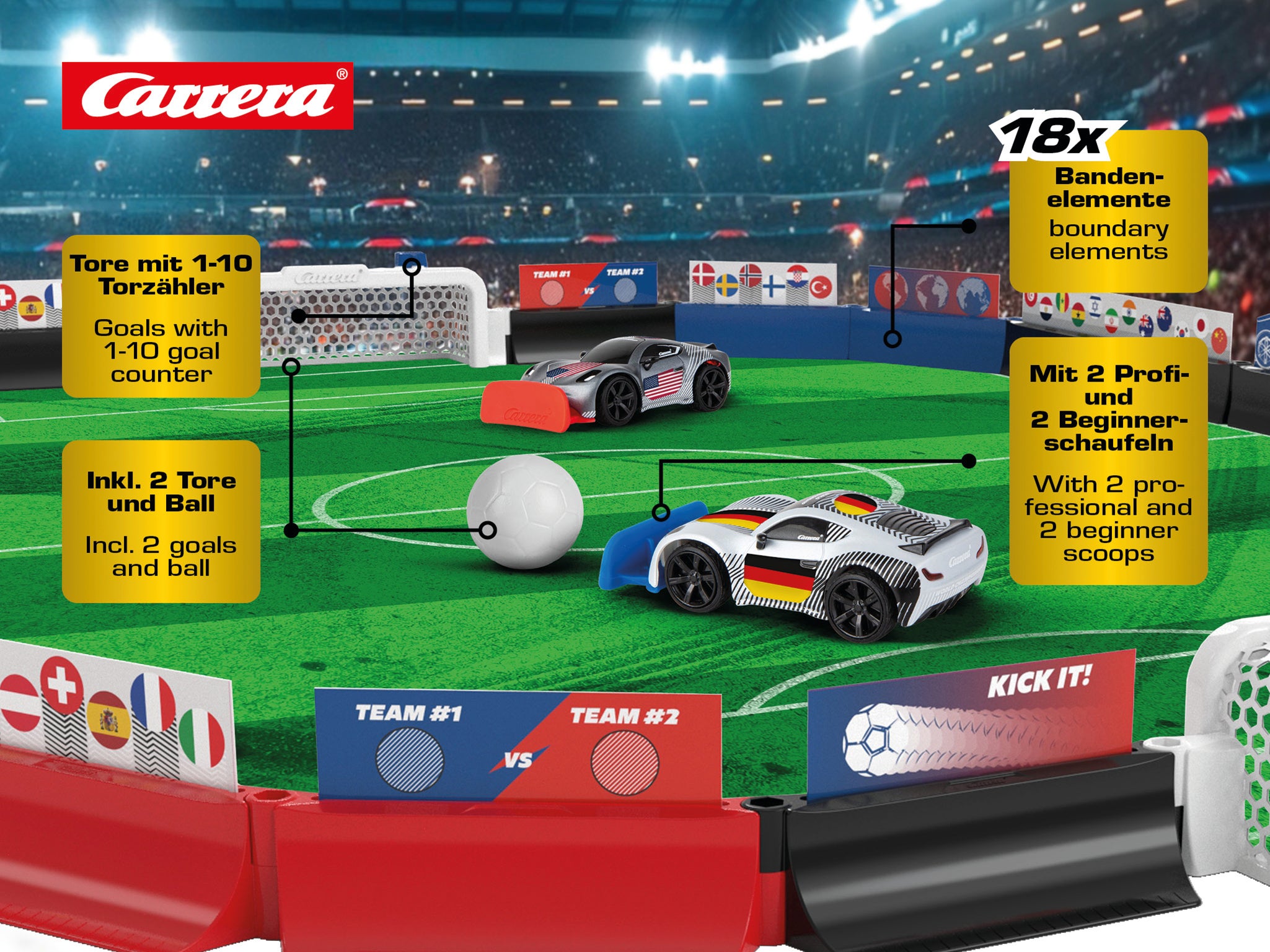 Carrera RC World Championship Soccer Set – radiostyrd fotboll för två spelare