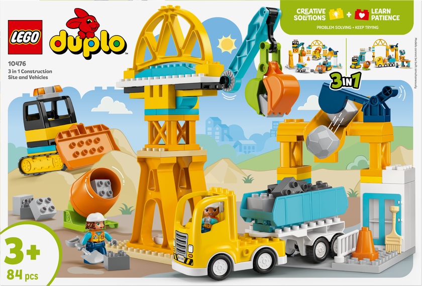 LEGO® DUPLO® Town 3 i 1 Byggarbetsplats och fordon 10476
