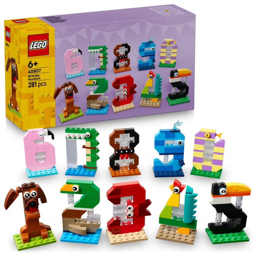 LEGO® Födelsedagssiffror Djurprydnad 40807