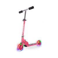 Sparkcykel rosa med LED-hjul och bakbroms – Skills