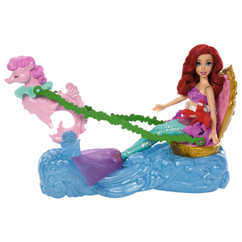 Disney Princess Ariel med vagn och sjöhäst