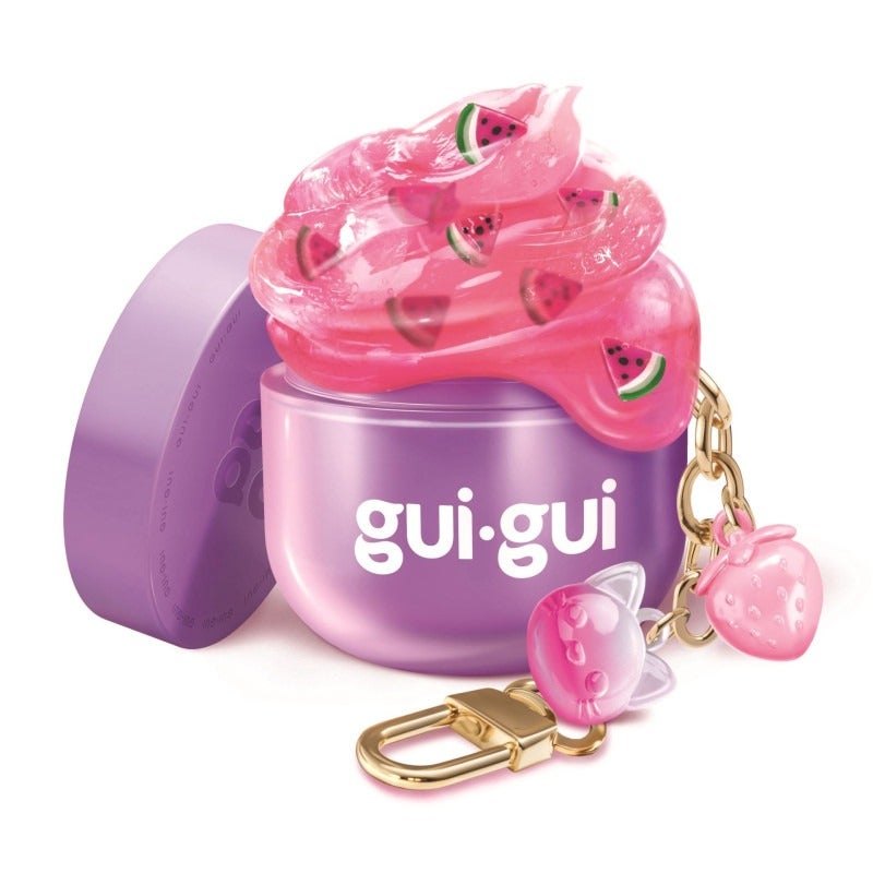 Gui Gui Mini Jar slime nyckelring med överraskningsfigur