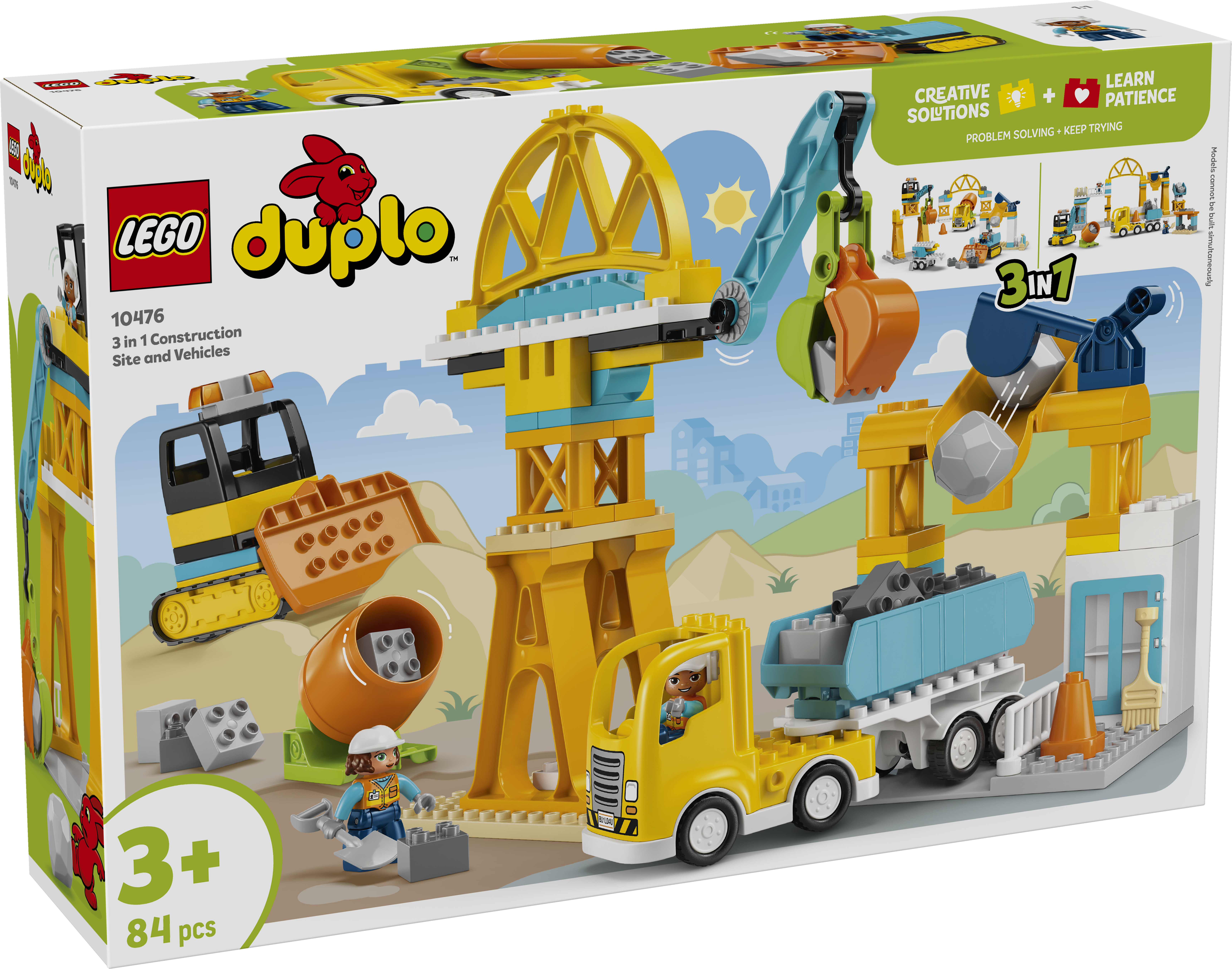 LEGO® DUPLO® Town 3 i 1 Byggarbetsplats och fordon 10476