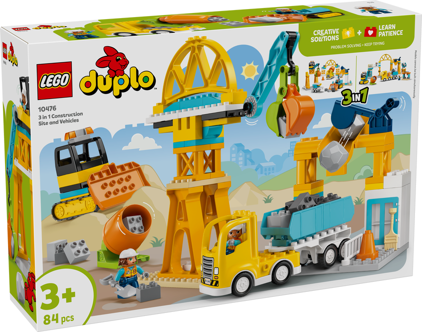 LEGO® DUPLO® Town 3 i 1 Byggarbetsplats och fordon 10476