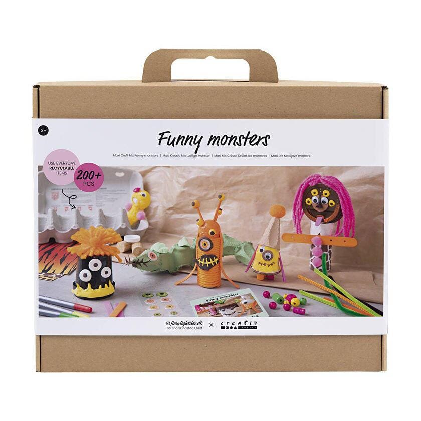 Maxi DIY Mix Roliga monster, olika färger, 1-pack