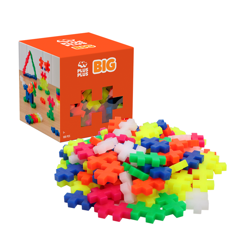 Plus-Plus BIG Neon Mix / 100 pcs