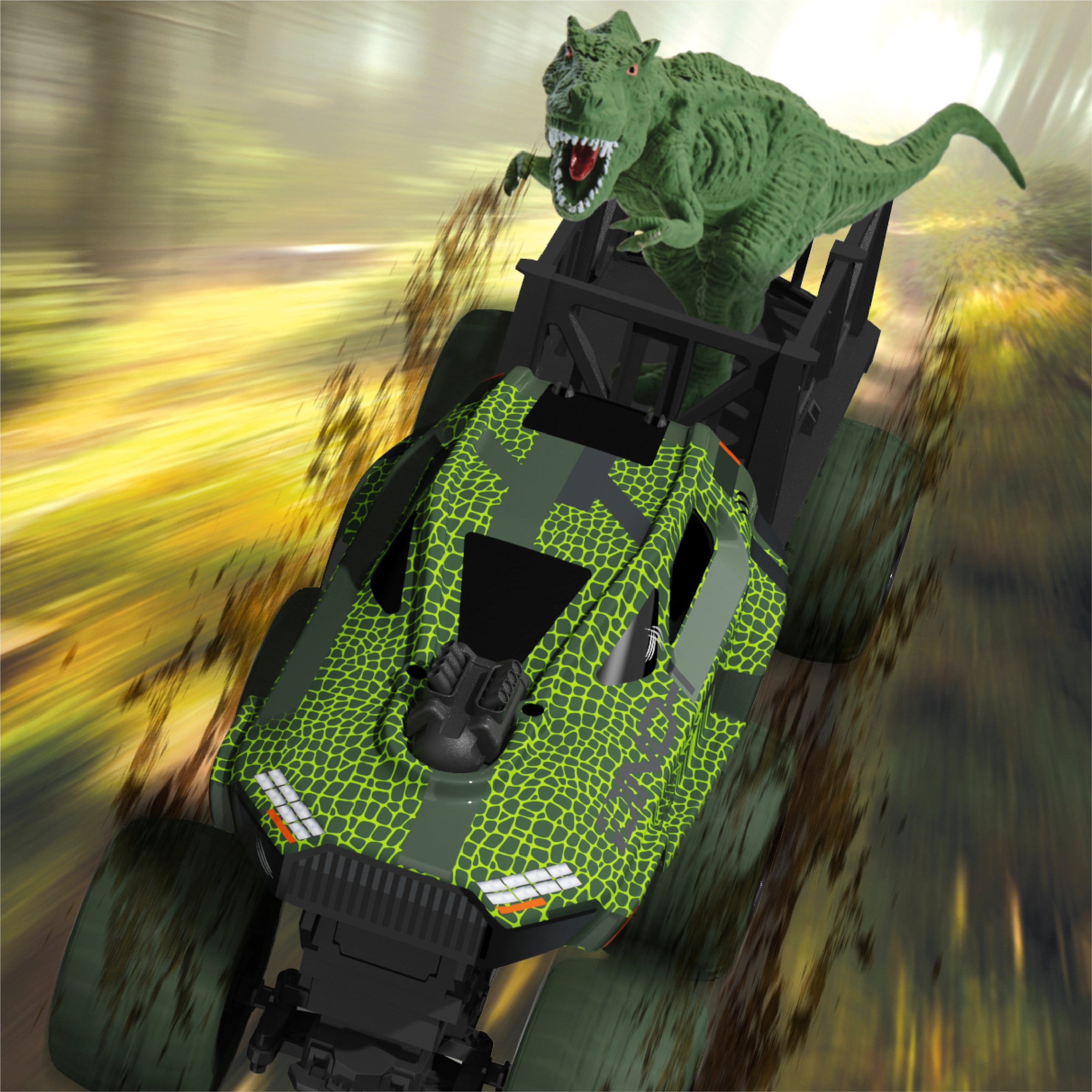 Sharper Image Rex Recon RC-lastbil med dinosaurie
