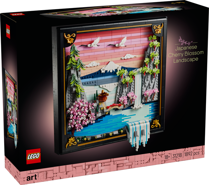 LEGO® Art Landskap med japanska körsbärsblommor Väggkonst 31218