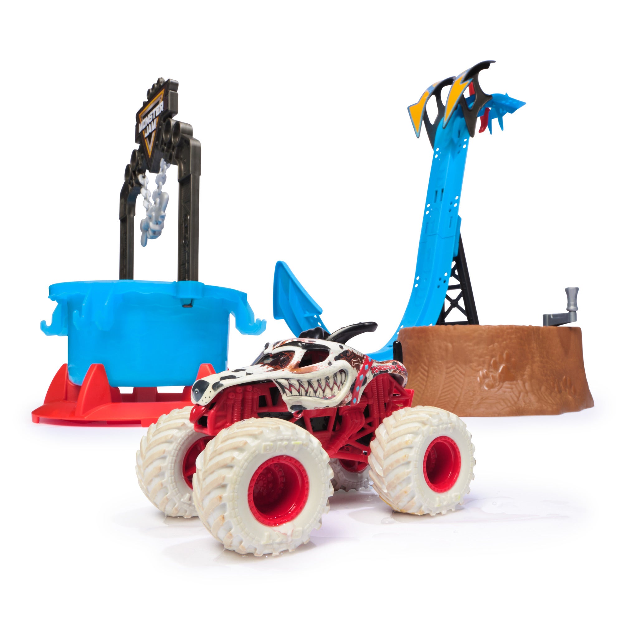 Monster Jam Mud Blasters Monster Mutt Dalmatian Dunk Tank