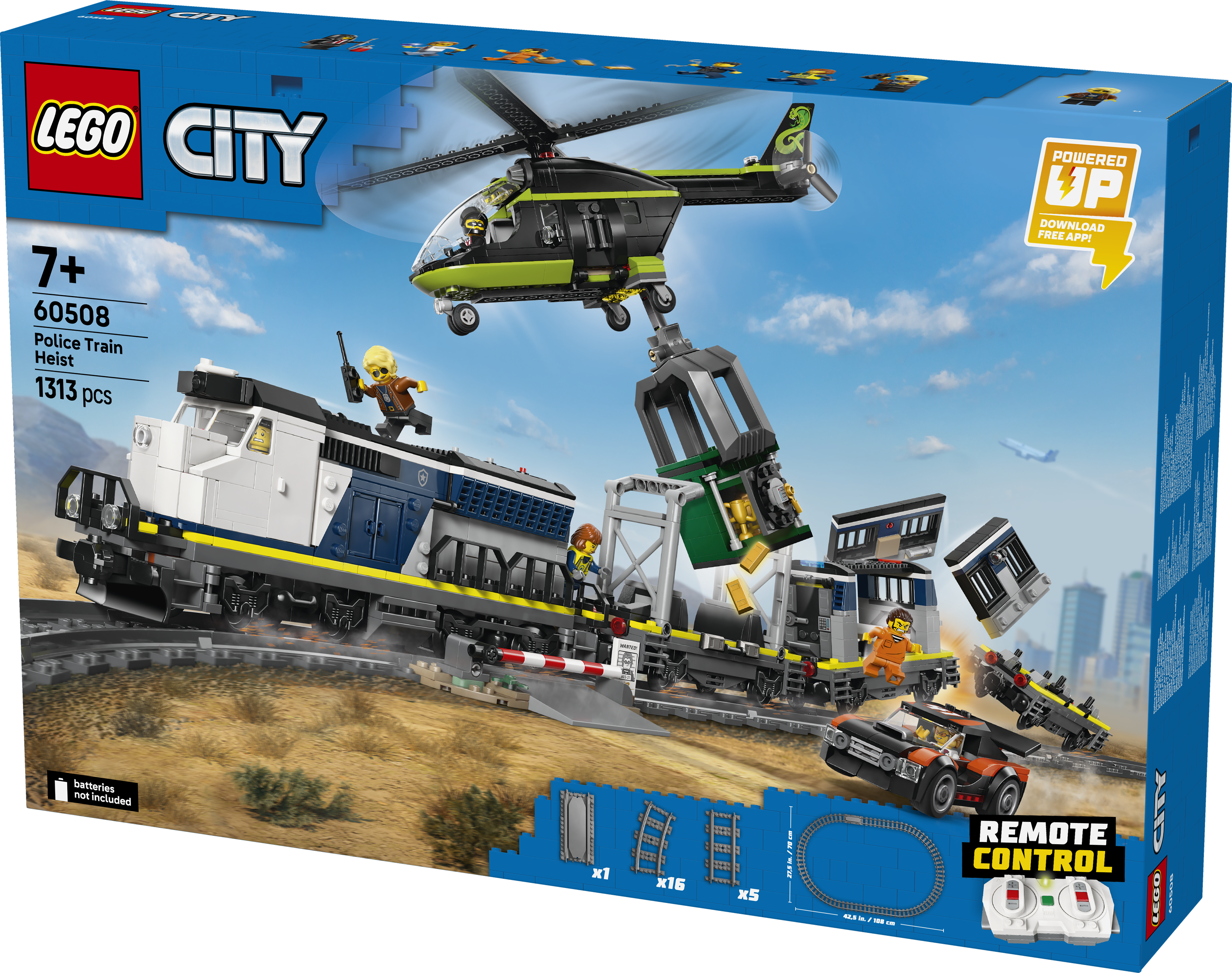 LEGO® City Polis – tågrån – Set med leksakståg 60508