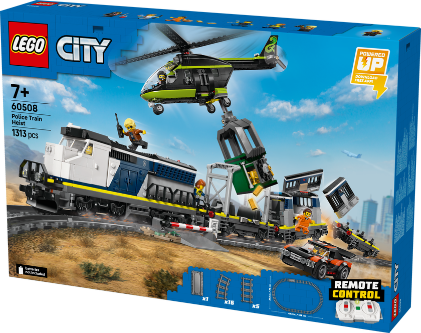 LEGO® City Polis – tågrån – Set med leksakståg 60508