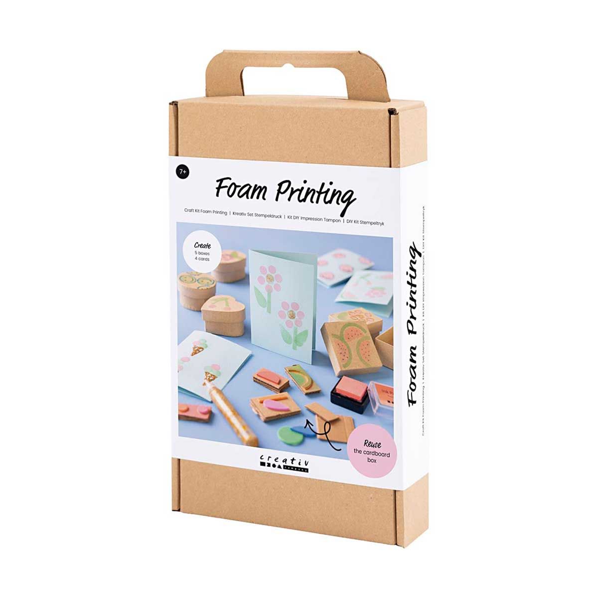 Diy Kit Stämpeltryck, Beige, Klarröd, Mint, Mellan