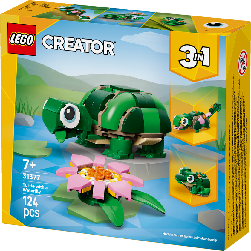 LEGO® Creator 3-i-1 Sköldpadda med näckros 31377