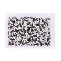 Bokstavspärlor svart/vit mix L