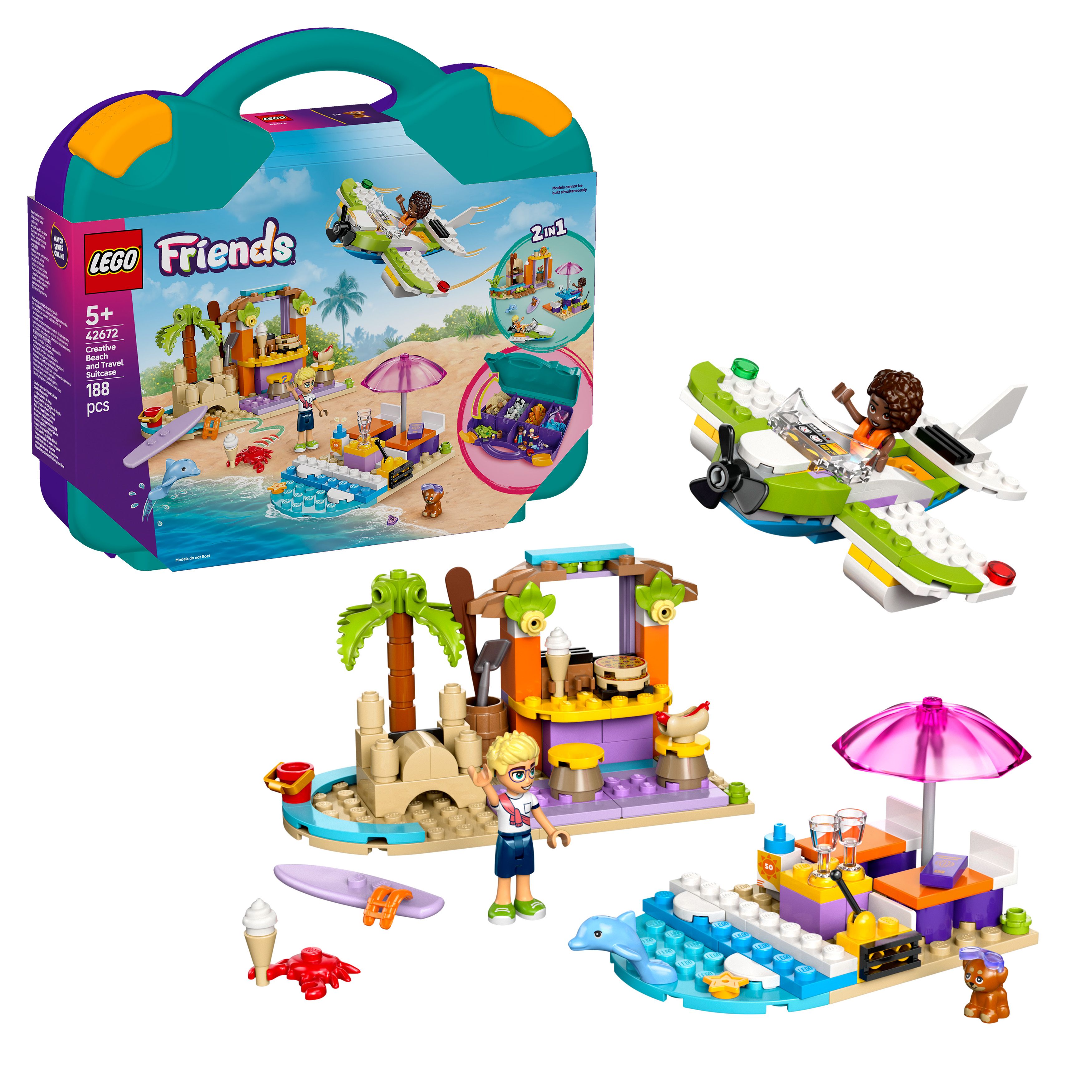 LEGO Friends 42672, Kreativ strand och resväska