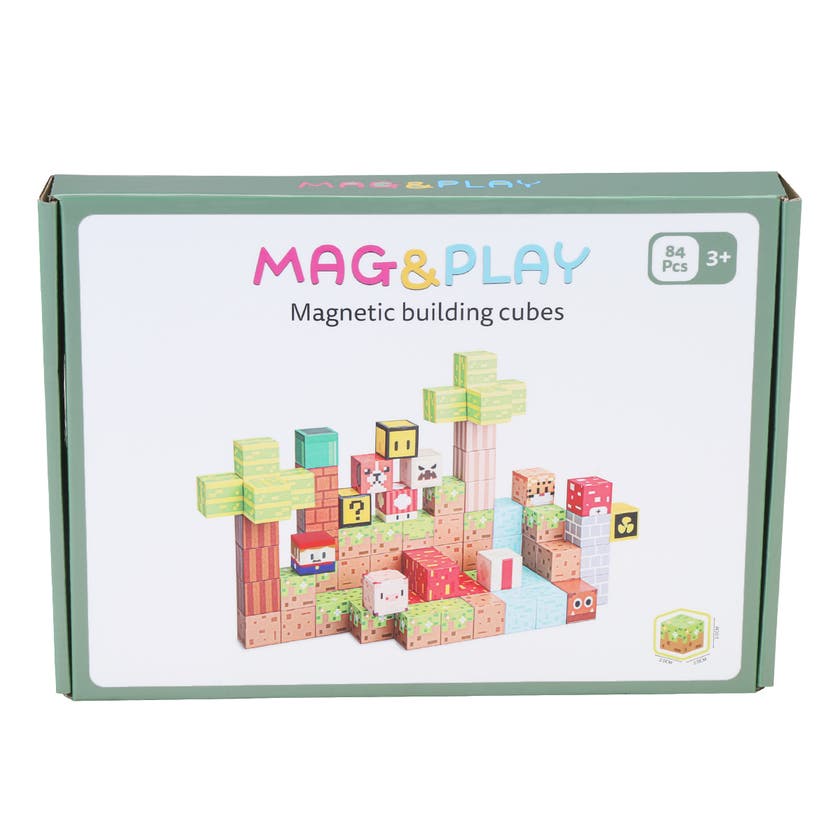 Mag&Play magnetiska byggkuber 84 delar