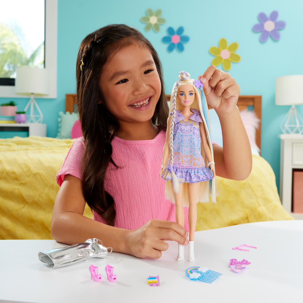 Barbie Fun & Fancy Hårdocka Blond med Tillbehör