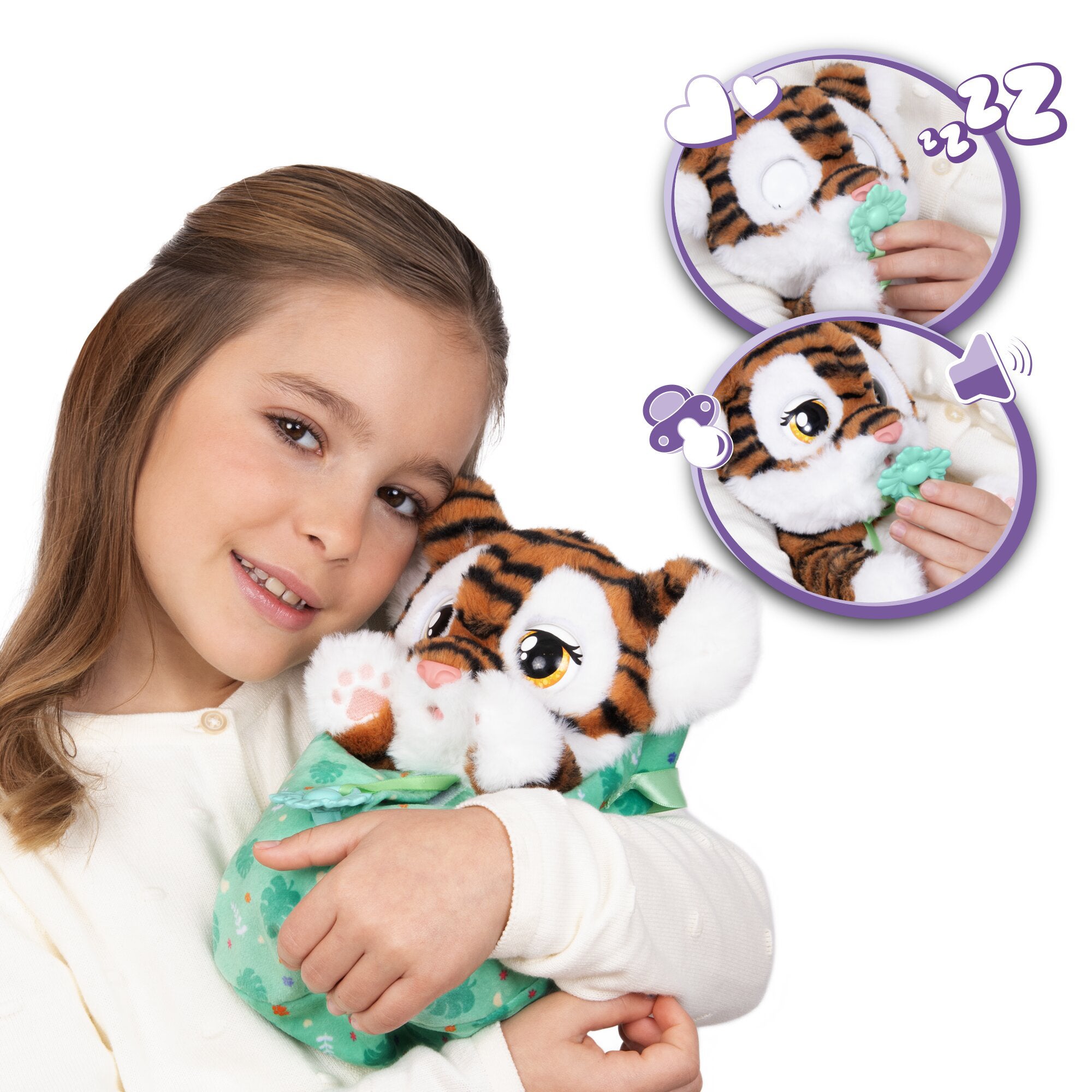 Baby Paws Tiger med snuttefilt och napp