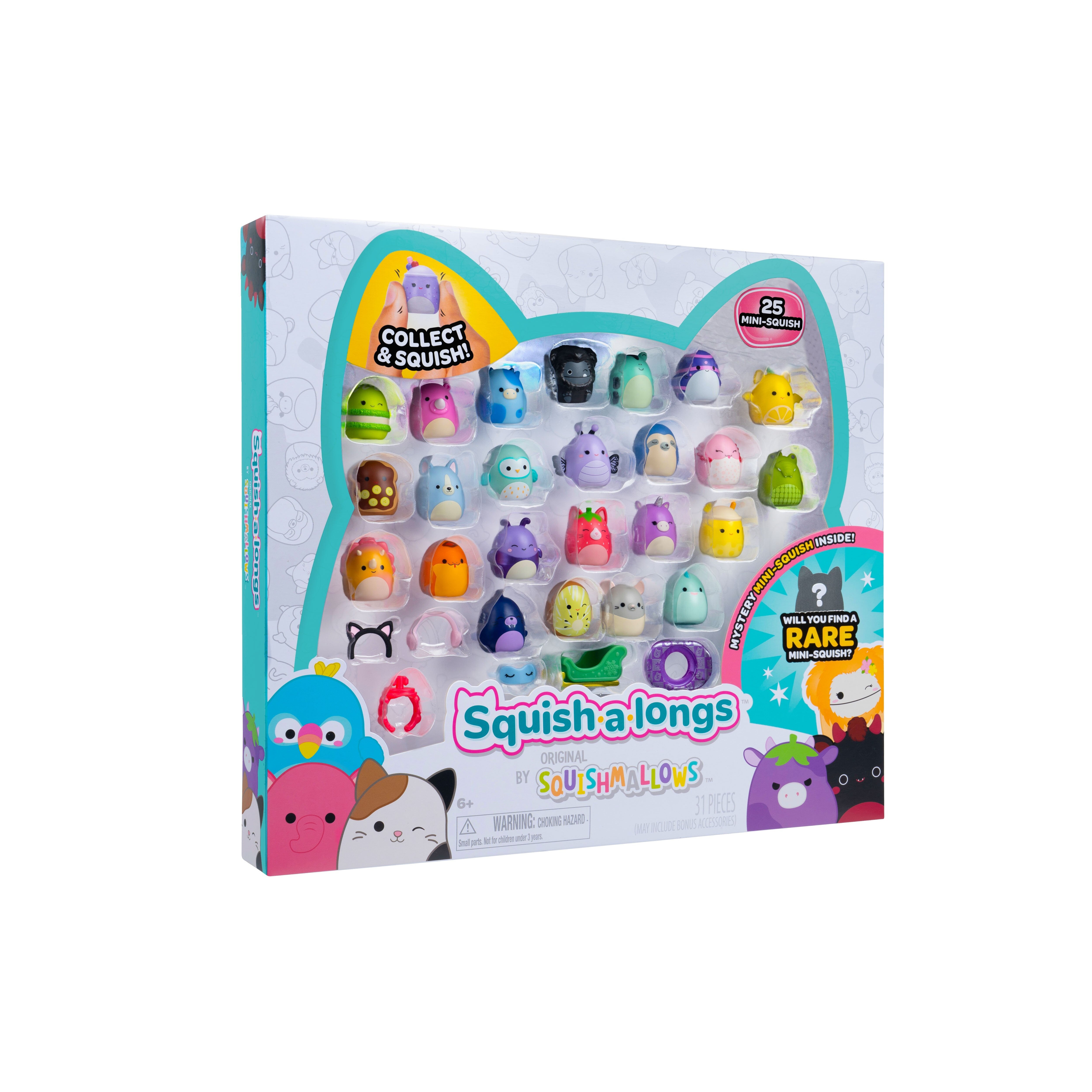 Squish-a-longs gummibollar 2,5 cm 25-pack