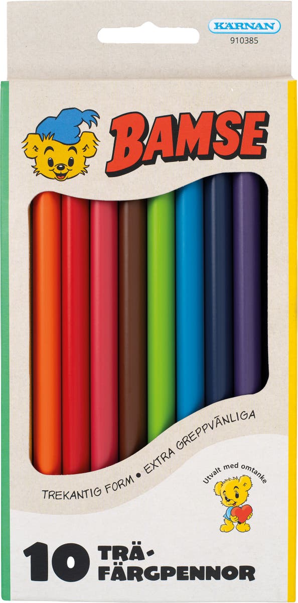 Bamse Träfärgpennor