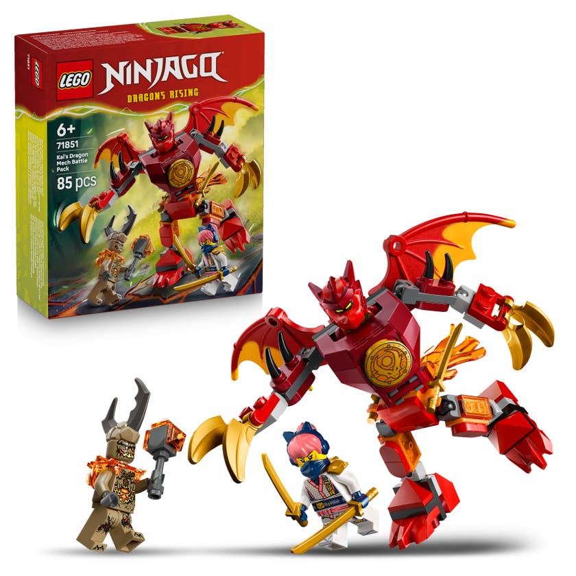 LEGO® NINJAGO® Kais drakrobot – stridspaket, Robotleksak 71851