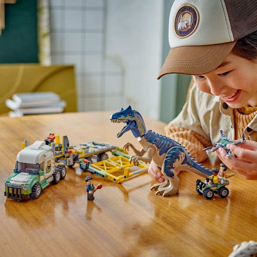 LEGO Jurassic World 76966, Dinosaurieuppdrag: transportbil med allosaurus