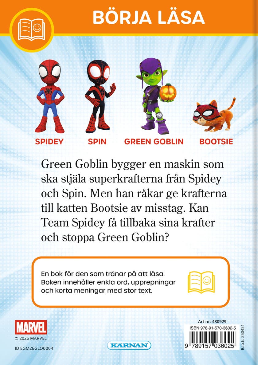 Börja Läsa Spidey Cat