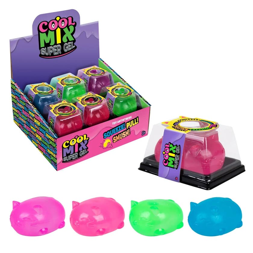 Cool Mix Super Gel Cat – Mjuk stressleksak 7 cm