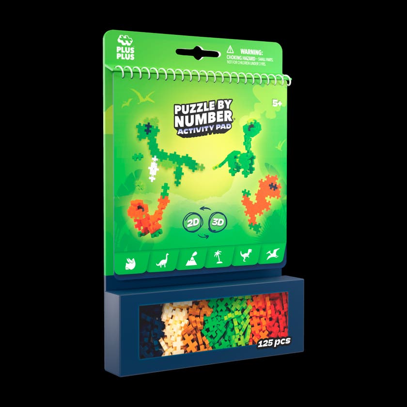 Plus-Plus – Activity Pad Dinosaurs, 125 bitar