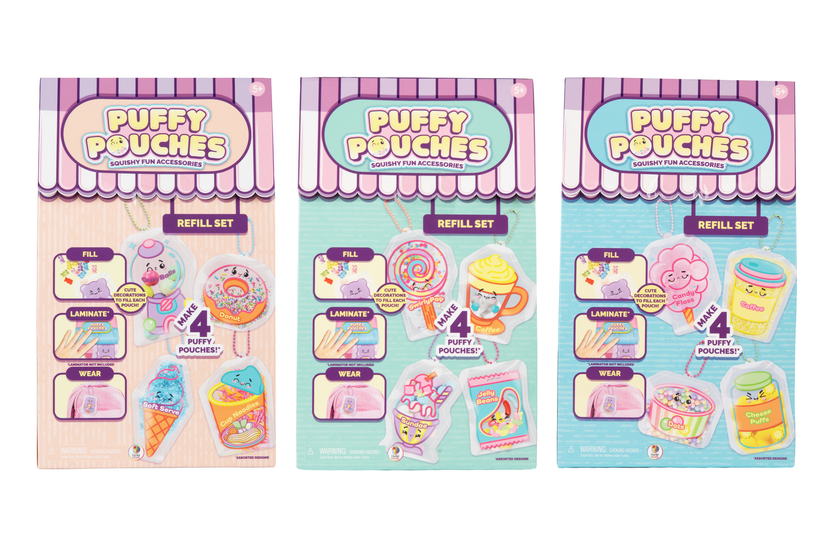Puffy Pouches refillkit – gör 4 klämvänliga squishys