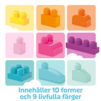 Mega Bloks Big Building Bag (60 klossar) - Pink