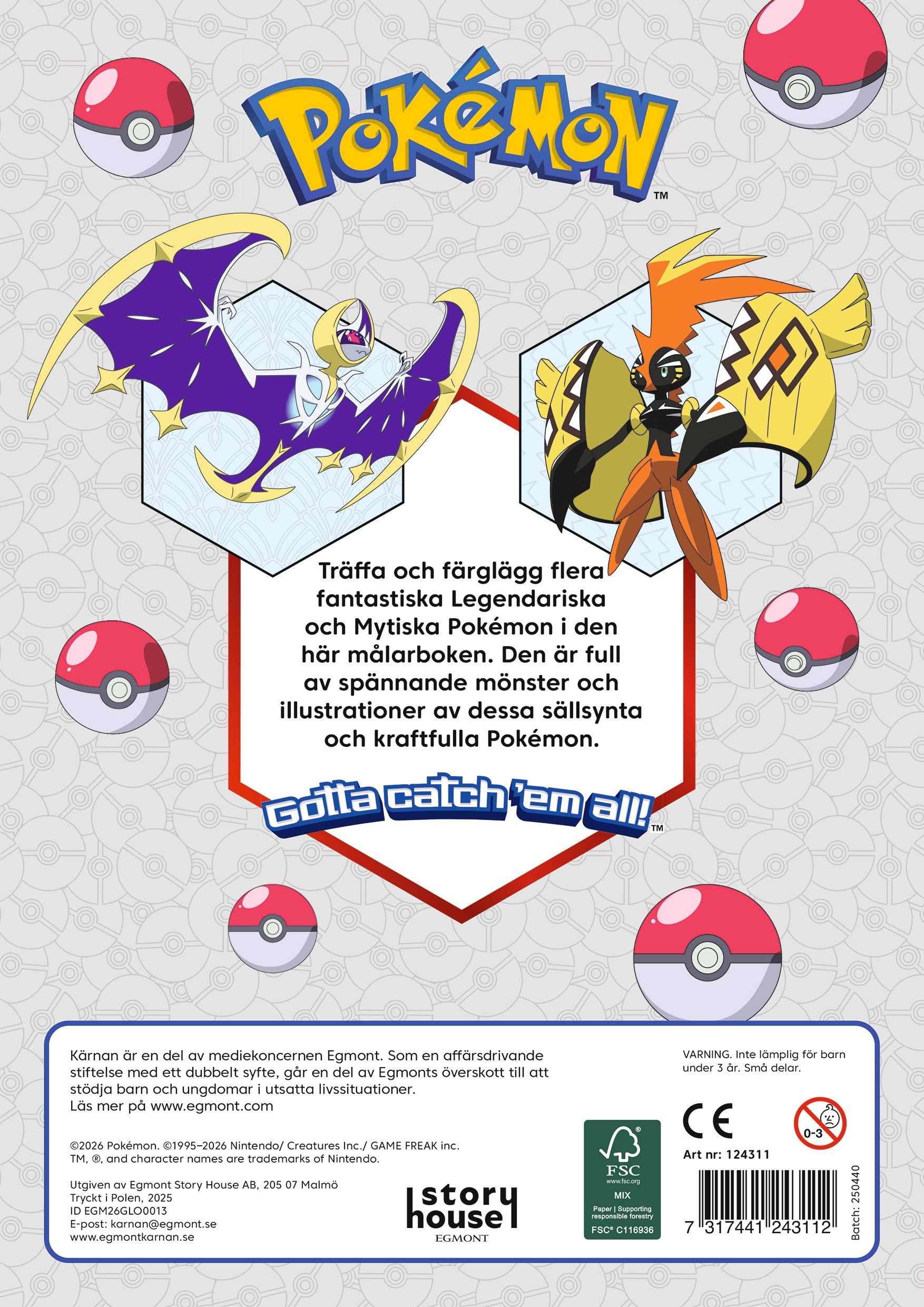 Pokemon-målarbok 24 sidor