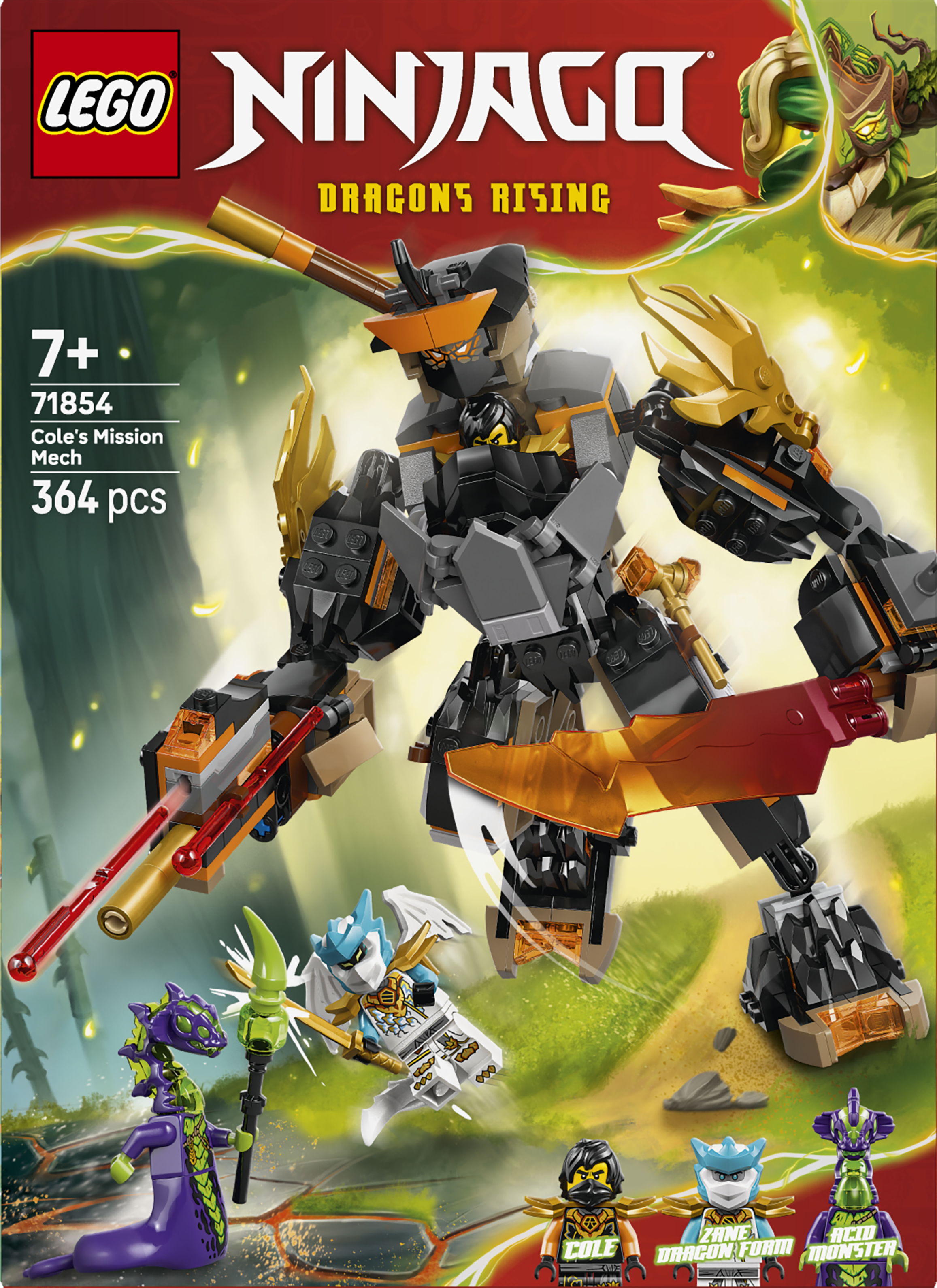 LEGO® NINJAGO® Coles uppdragsrobot och Drak-Zane Leksaker 71854