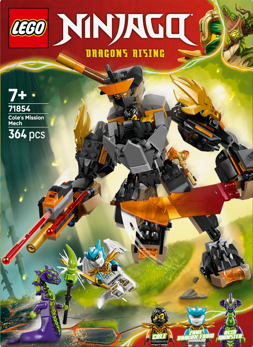 LEGO® NINJAGO Cole's Mission Mech & Dragon Zane 71854